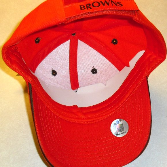 Cleveland Browns Vintage Original 90s All Orange Adjustable Strapback hat New - Picture 2 of 4